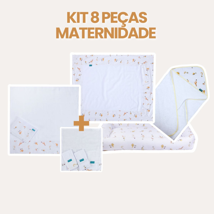 Kit 8 peças Maternidade - Boho Safari