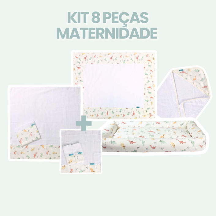 Kit 8 peças Maternidade - Dinossauros