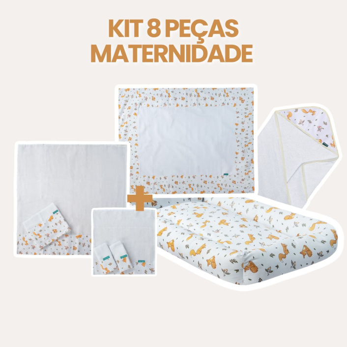 Kit 8 peças Maternidade - Raposinha
