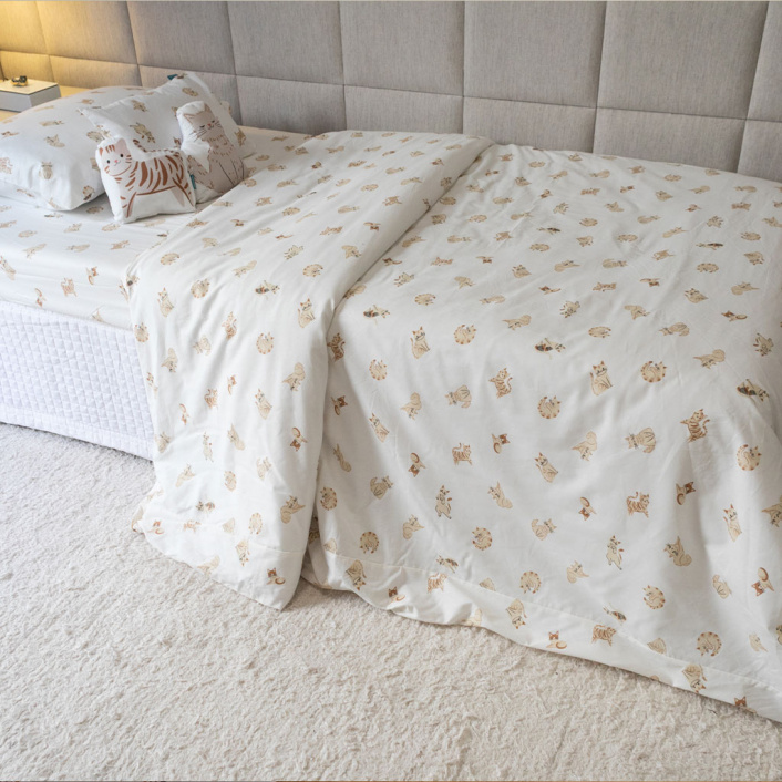 Kit Completo Solteiro (Edredom + Lençol) Percal 100% Algodão Minha Gatinha - Constantini Baby