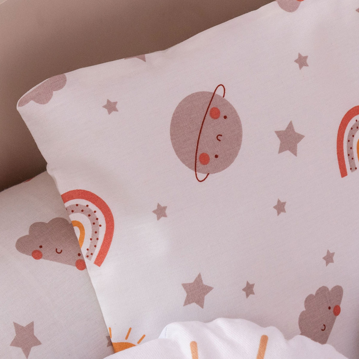 Kit Coordenado 2 Peças (Edredom + Fronha) Mini Cama Montessoriano Percal 100% Algodão Sunshine - Constantini Baby