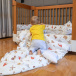Kit Coordenado 3 Peças (Edredom + Fronha) Berço/Mini Cama Dupla Face Percal 100% Algodão Fazendinha - Constantini Baby