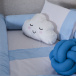 Kit Coordenado 4 Peças(Lençol 3 Peças + Edredom ) para Mini Cama Percal 100% Algodão Blue Azul - Constantini Baby
