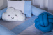 Kit Coordenado 4 Peças(Lençol 3 Peças + Edredom ) para Mini Cama Percal 100% Algodão Blue Azul - Constantini Baby