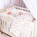 Kit Coordenado 5 Peças (Lençol 3 Peças + Edredom) para Berço Percal 100% Algodão Fazendinha - Constantini Baby