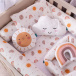Kit Coordenado 5 Peças (Lençol 3 Peças + Edredom) para Berço Percal 100% Algodão Sunshine - Constantini Baby