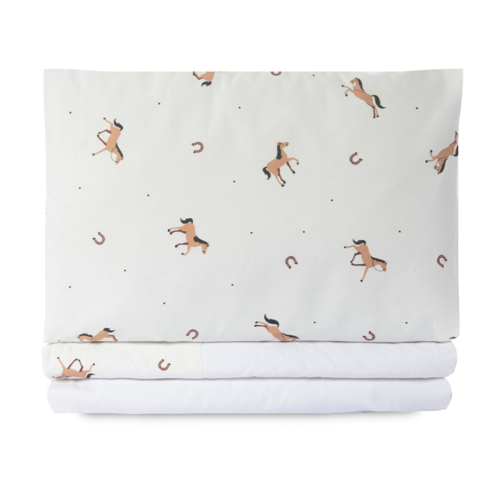 Kit Coordenado básico para Mini Cama 5 Peças Percal 100% Algodão Cavalinho - Constantini Baby