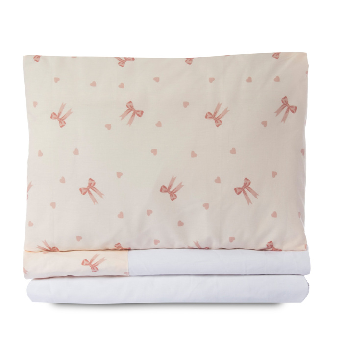 Kit Coordenado básico para Mini Cama 5 Peças Percal 100% Algodão Lacinho Baby - Constantini Baby