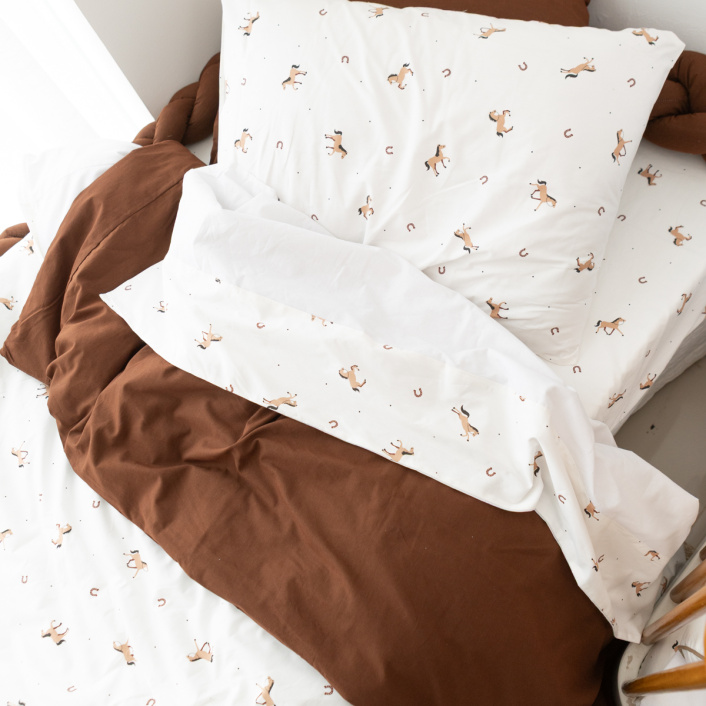 Kit Coordenado Completo Solteiro 6 Peças percal 100% Algodão Cavalinho - Constantini Baby