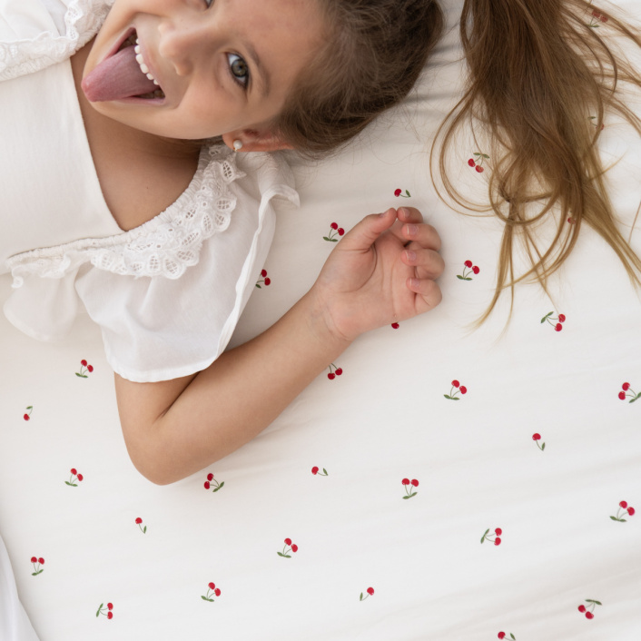 Kit Coordenado Completo Solteiro 6 Peças percal 100% Algodão Cerejinha - Constantini Baby