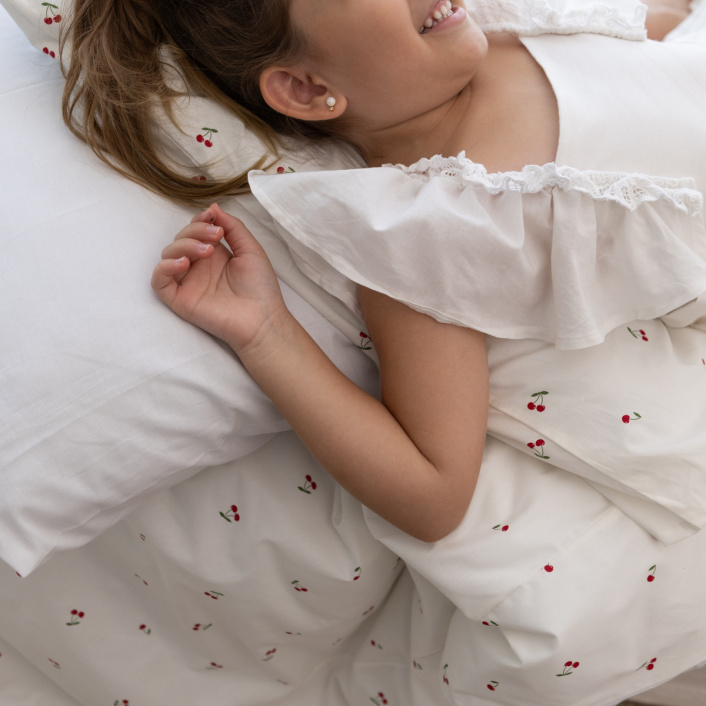 Kit Coordenado Completo Solteiro 6 Peças percal 100% Algodão Cerejinha - Constantini Baby