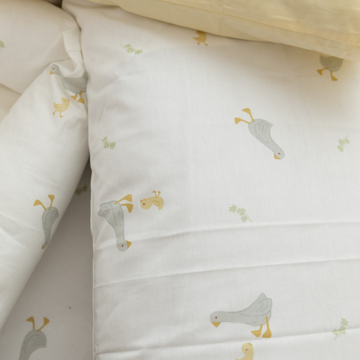 Kit Coordenado Completo Solteiro 6 Peças percal 100% Algodão Patinho - Constantini Baby