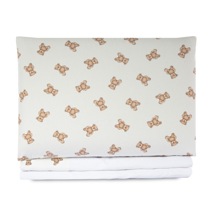 Kit Coordenado Completo Solteiro 6 Peças percal 100% Algodão Ursinho - Constantini Baby