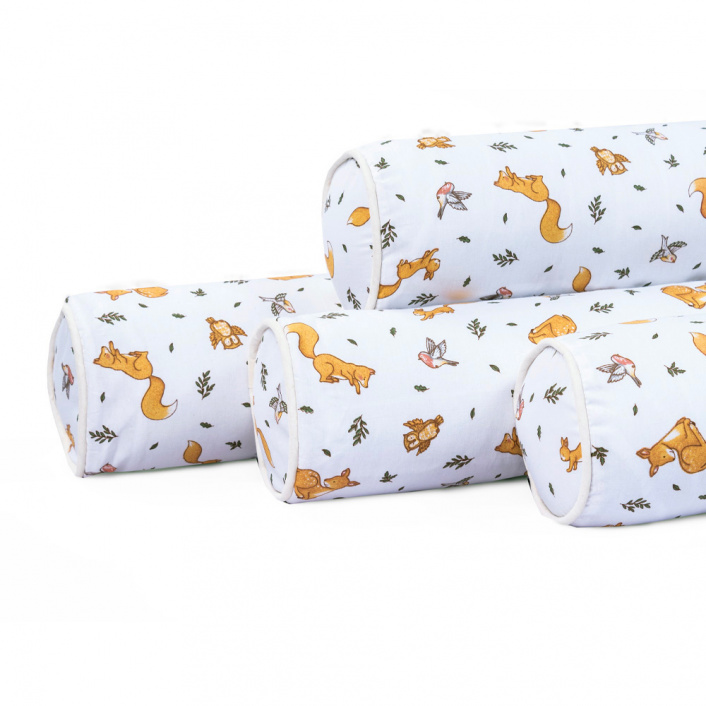 Kit de Capas de Rolinho para Mini Cama 4 Peças Percal 100% Algodão Raposinha - Constantini Baby