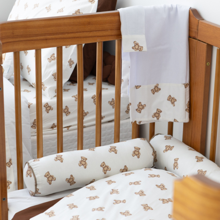 Kit de Mini Cama Montessoriano 100% Algodão 15 peças Ursinho - Constantini Baby