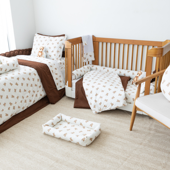 Kit de Mini Cama Montessoriano 100% Algodão 15 peças Ursinho - Constantini Baby