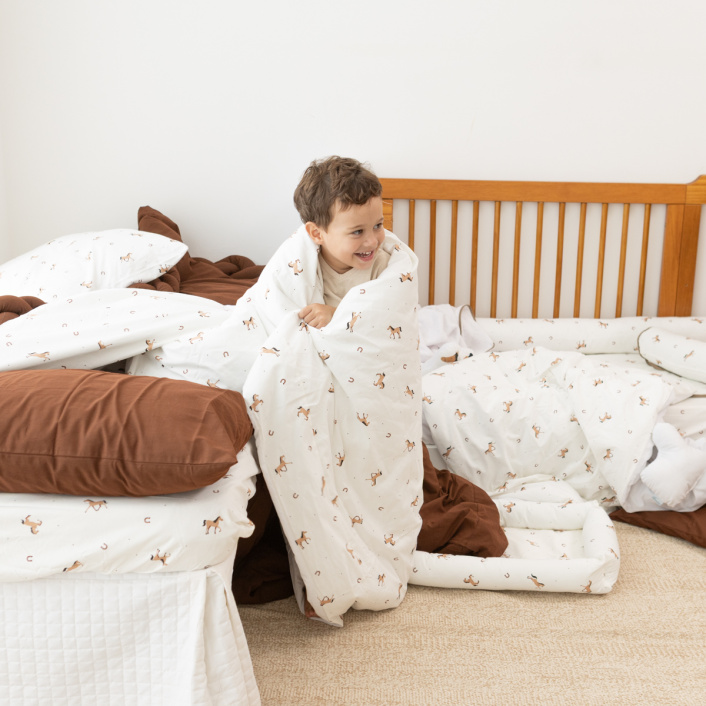 Kit de Mini Cama Montessoriano 100% Algodão 15 peças Cavalinho - Constantini Baby