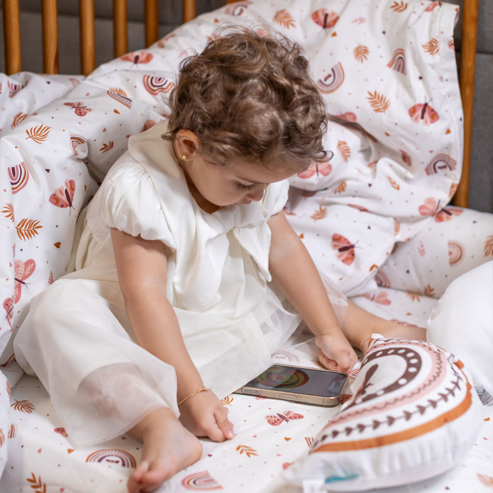 Kit de Mini Cama Montessoriano 100% Algodão 16 peças Hippie Chic - Constantini Baby