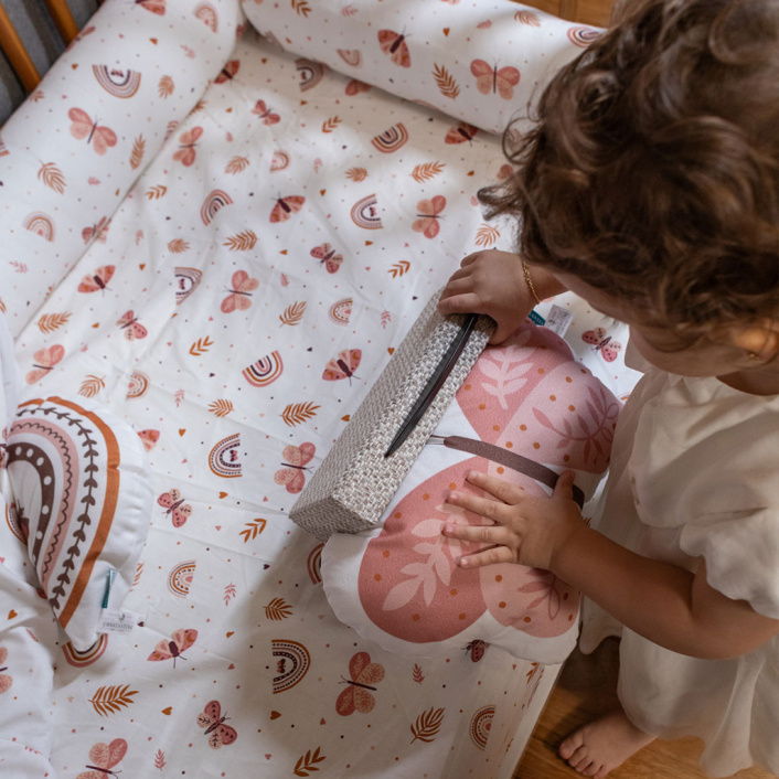 Kit de Mini Cama Montessoriano 100% Algodão 16 peças Hippie Chic - Constantini Baby