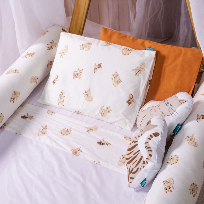 Kit de Mini Cama Montessoriano 100% Algodão 16 peças Minha Gatinha - Constantini Baby