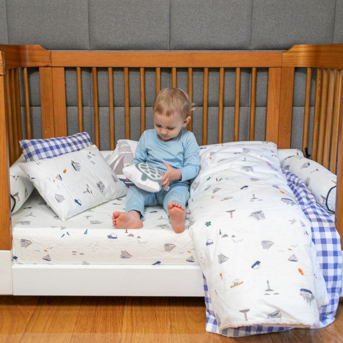 Kit de Mini Cama Montessoriano 100% Algodão 16 peças Pequeno Navegante - Constantini Baby
