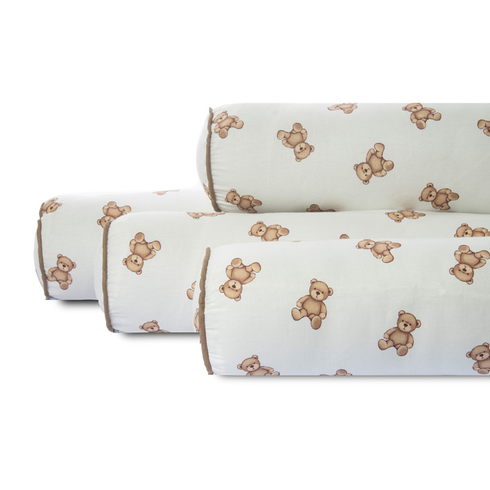 Kit de Rolinhos de Berço americano 8 Peças Percal 100% Algodão Ursinho - Constantini Baby