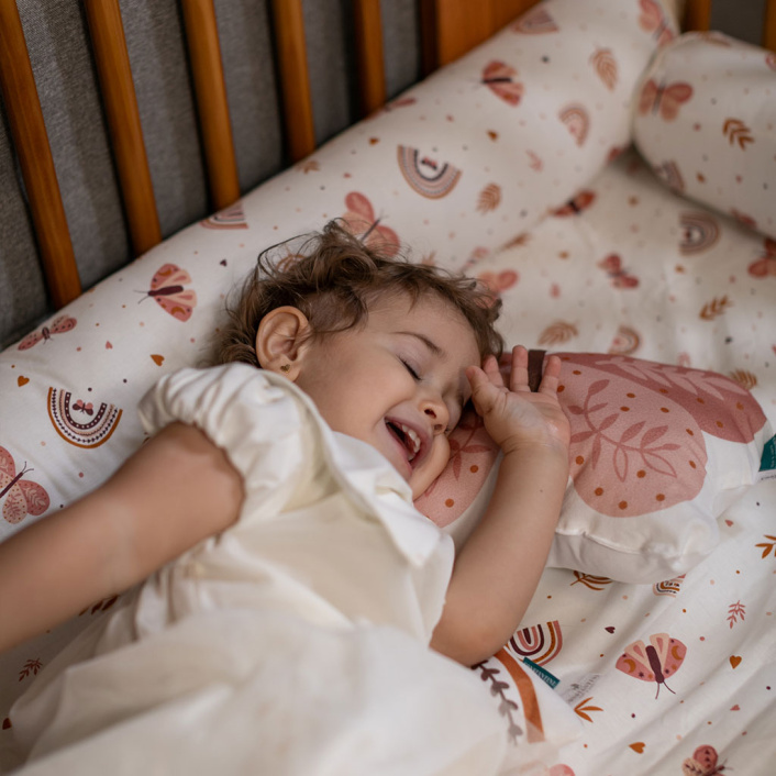 Kit de Rolinhos de Mini Cama Montessoriano 8 Peças Percal 100% Algodão Hippie Chic - Constantini Baby