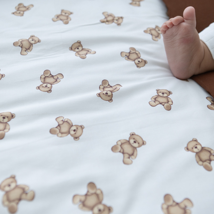 Kit para berço 15 peças percal 100% Algodão Ursinho - Constantini Baby