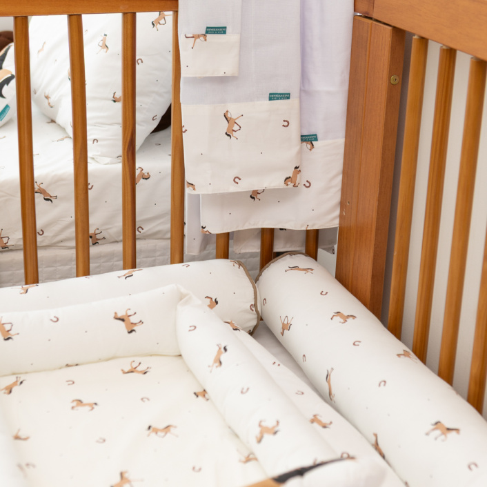Kit para berço 15 peças percal 100% Algodão Cavalinho - Constantini Baby