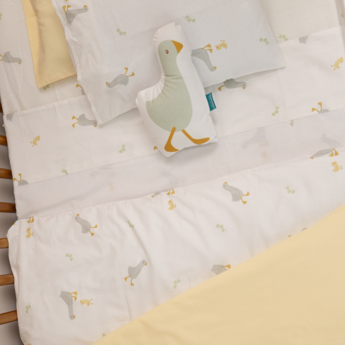 Kit para Berço Básico 5 peças Percal 100% Algodão Patinho - Constantini Baby