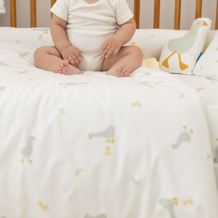 Kit para Berço Básico 5 peças Percal 100% Algodão Patinho - Constantini Baby