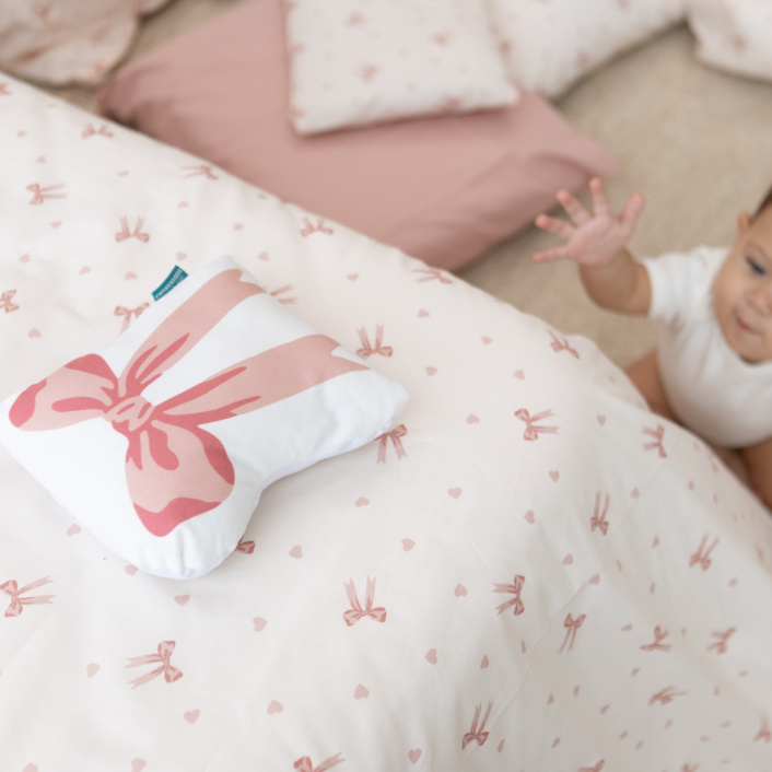 Kit Quarto completo Berço 24 Peças Percal 100% Algodão Lacinho baby - Constantini Baby