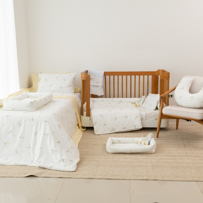 Kit Quarto completo Berço 25 Peças Percal 100% Algodão Patinho - Constantini Baby