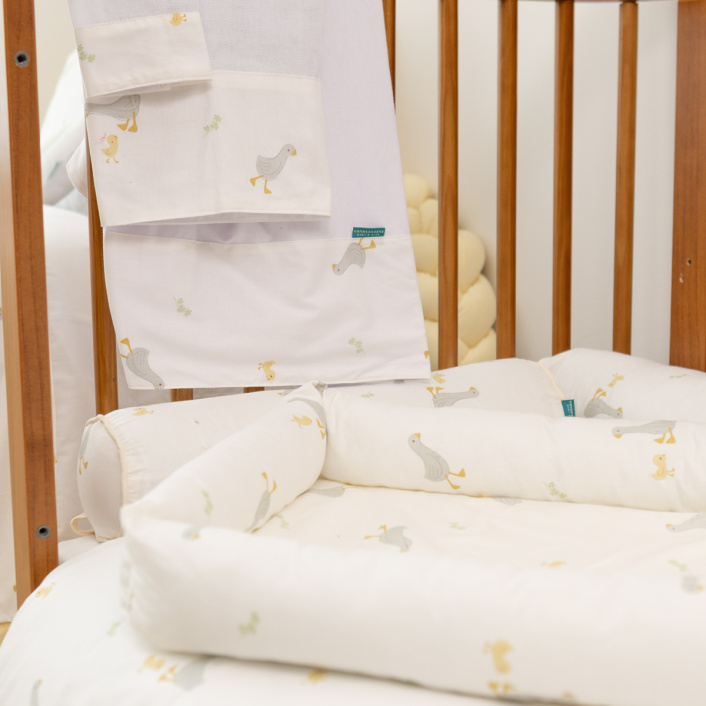 Kit Quarto completo Berço 25 Peças Percal 100% Algodão Patinho - Constantini Baby