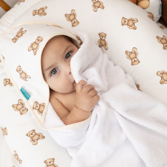 Kit Quarto completo Berço 23 Peças Percal 100% Algodão Ursinho - Constantini Baby