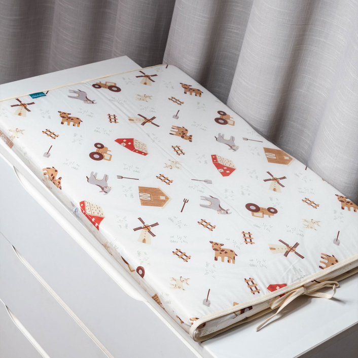 Kit Quarto completo Berço 25 Peças Percal 100% Algodão Fazendinha - Constantini Baby