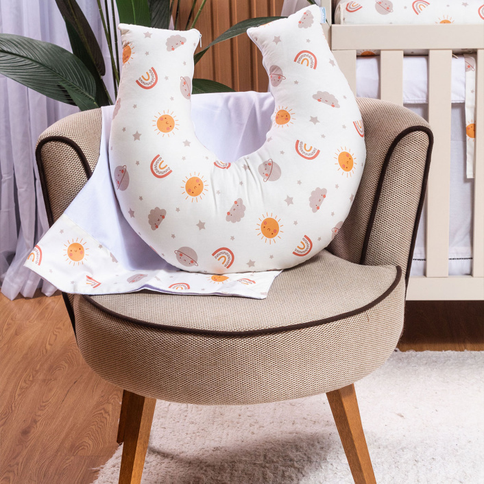 Kit Quarto completo Berço 25 Peças Percal 100% Algodão Sunshine - Constantini Baby
