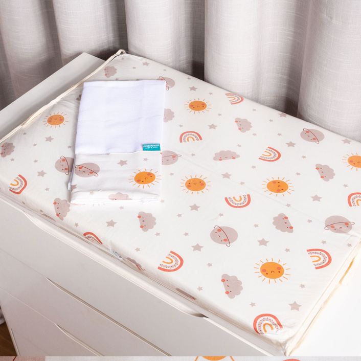 Kit Quarto completo Berço 25 Peças Percal 100% Algodão Sunshine - Constantini Baby