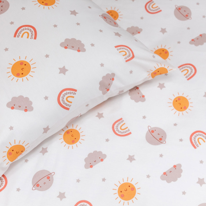 Kit Quarto completo Berço 25 Peças Percal 100% Algodão Sunshine - Constantini Baby
