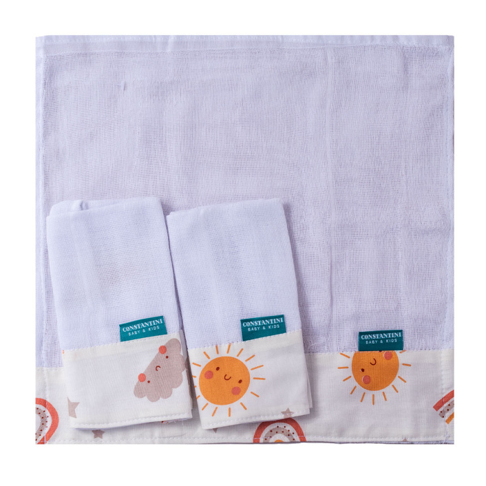 Kit Quarto completo Berço 25 Peças Percal 100% Algodão Sunshine - Constantini Baby