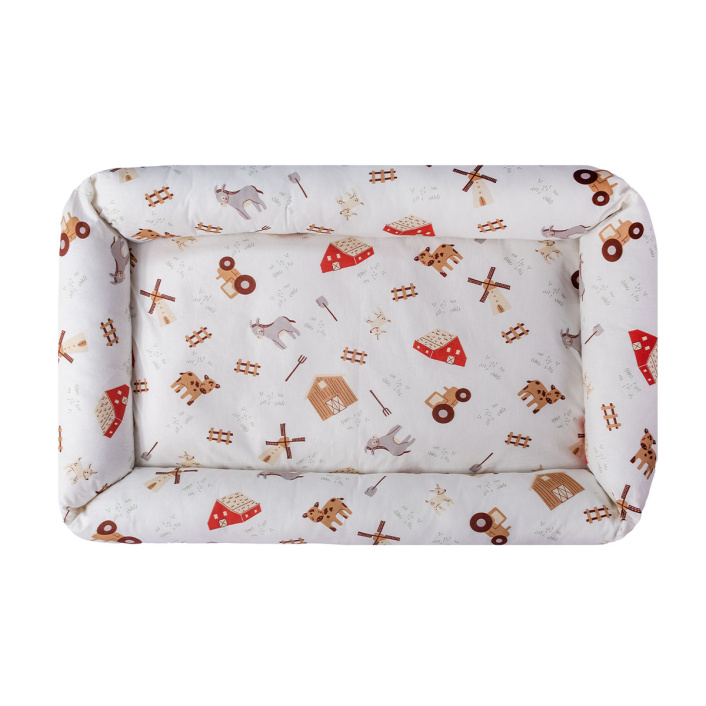 Kit Quarto completo Berço 27 Peças Percal 100% Algodão Fazendinha - Constantini Baby