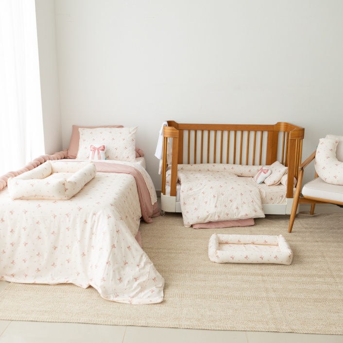 Kit Quarto Completo Mini Cama 23 Peças Percal 100% Algodão Lacinho baby - Constantini Baby