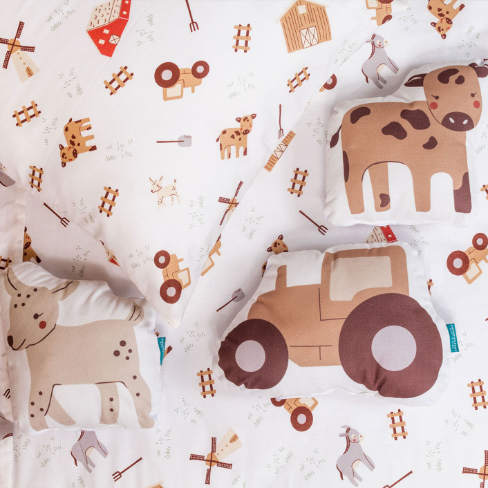 Kit Quarto Completo Mini Cama 25 Peças Percal 100% Algodão Minha Gatinha - Constantini Baby