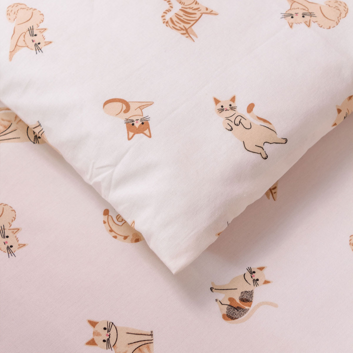 Kit Quarto Completo Mini Cama 25 Peças Percal 100% Algodão Minha Gatinha - Constantini Baby