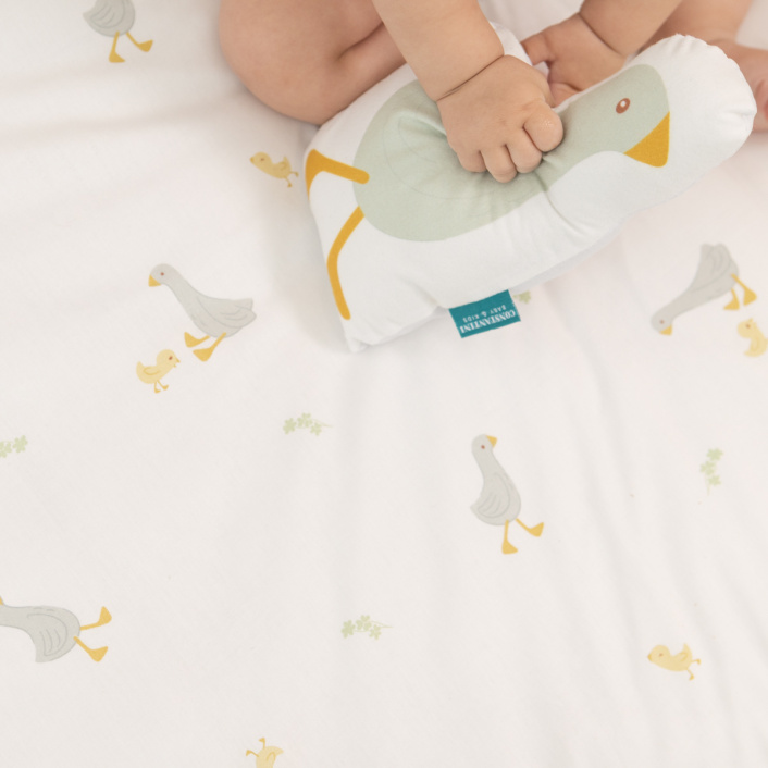 Kit Quarto Completo Mini Cama 23 Peças Percal 100% Algodão Patinho - Constantini Baby