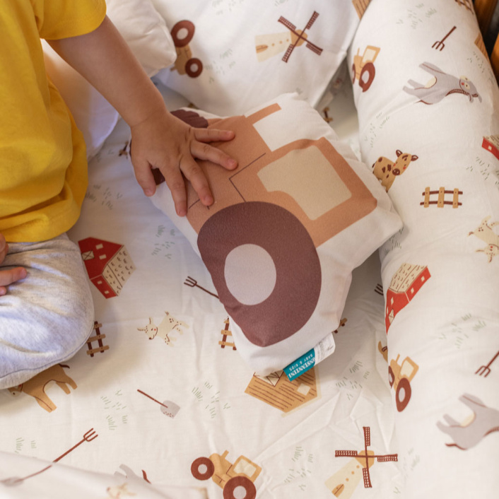 Lençol Avulso com Elástico para Berço Americano 200 Fios Percal 100% Algodão Fazendinha - Constantini Baby