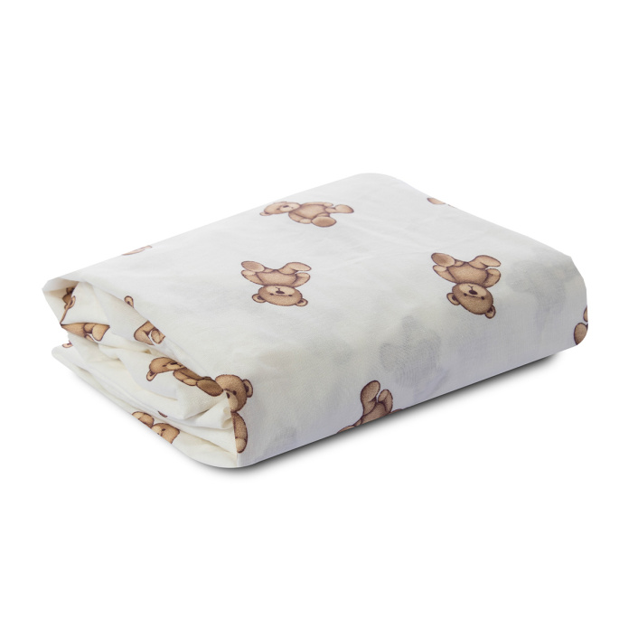 Lençol Avulso com Elástico para Cama de Solteiro 200 Fios Percal 100% Algodão Ursinho - Constantini Baby