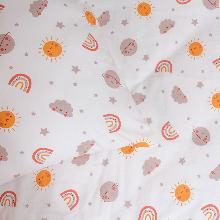 Lençol Avulso com Elástico para Mini Berço 200 Fios Percal 100% Algodão Sunshine - Constantini Baby