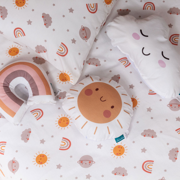 Lençol Avulso com Elástico para Mini Berço 200 Fios Percal 100% Algodão Sunshine - Constantini Baby