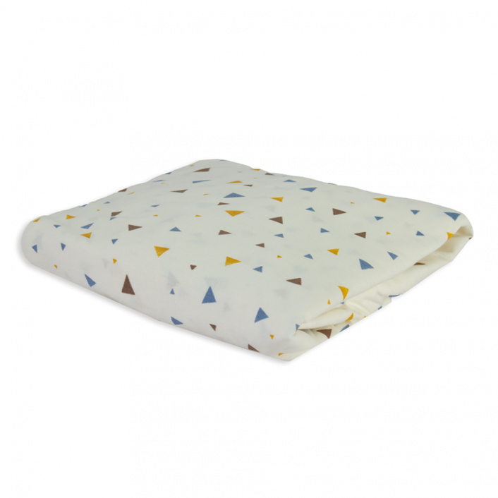Lençol Avulso com Elástico para Mini Berço 200 Fios Percal 100% Algodão Triangles - Constantini Baby